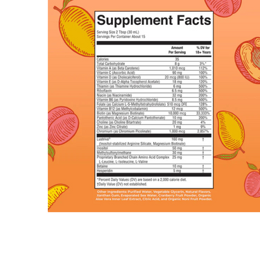 LIQUID MORNING MULTIVITAMIN + HAIR GROWTH PEACH MANGO